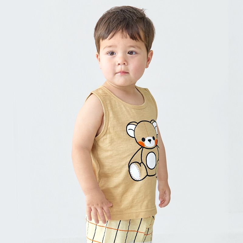 Bộ đồ ba lỗ cotton mịn bé trai và bé gái U4077