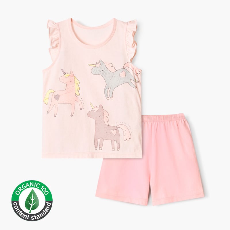 Bộ đồ ba lỗ cotton mịn bé gái U4102