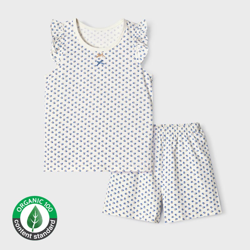 Bộ đồ ba lỗ cotton mịn bé gái U4105