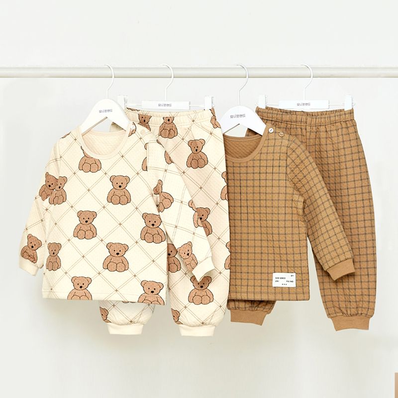 Bộ đồ dài chần bông 3 lớp cho bé trai và bé gái U1164