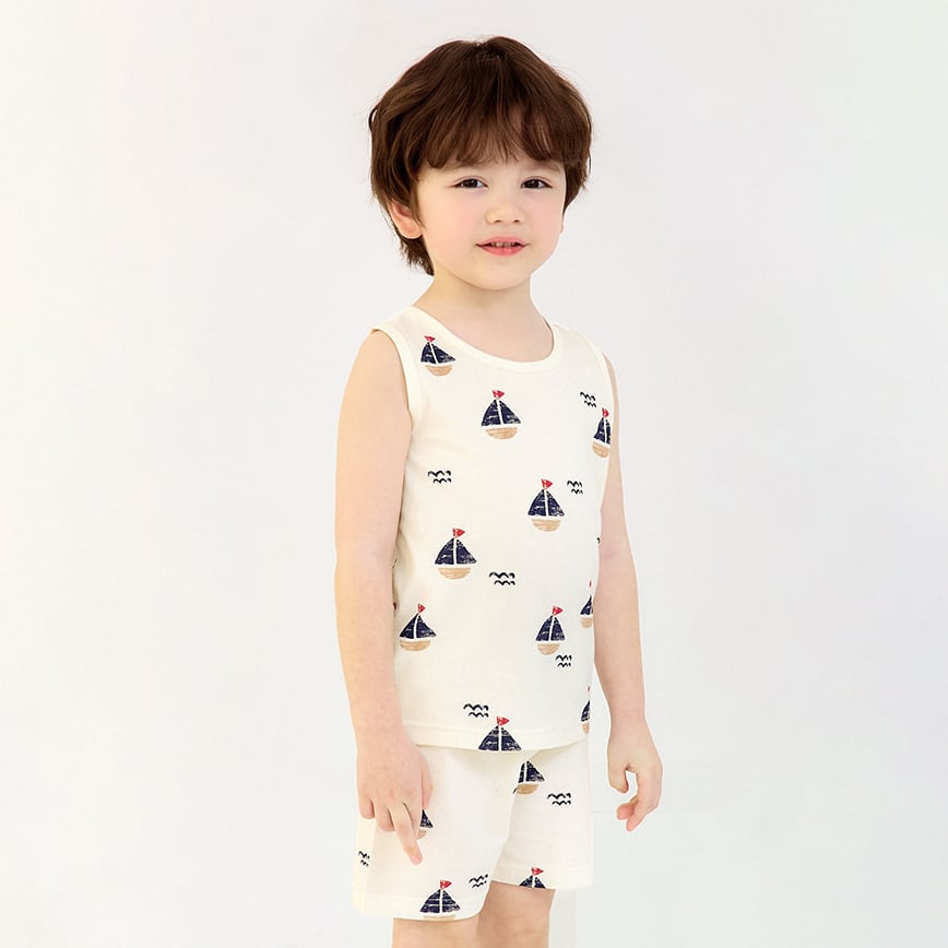 Bộ đồ ba lỗ cotton mịn bé trai và bé gái U4101