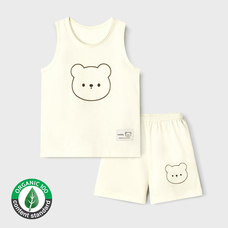 Bộ đồ ba lỗ cotton mịn bé gái U4104