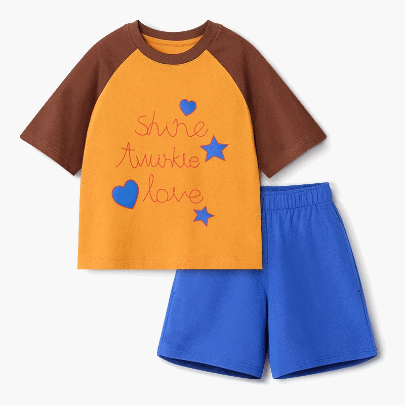 Bộ đồ ngắn cotton mịn bé trai và bé gái U3187