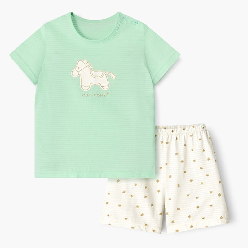 Bộ đồ ngắn cotton giấy bé trai và bé gái U3207