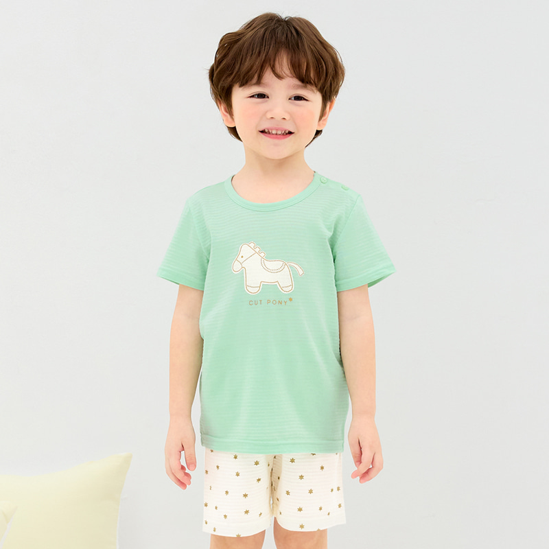 Bộ đồ ngắn cotton giấy bé trai và bé gái U3207
