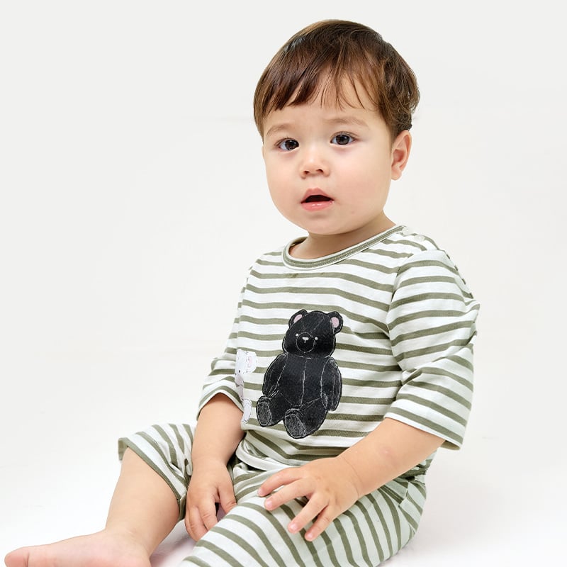 Bộ đồ lửng cotton mịn bé trai và bé gái U2112