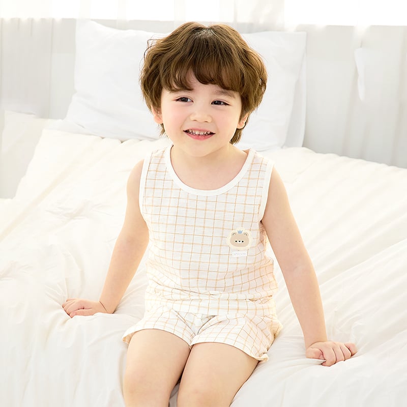 Bộ đồ ba lỗ cotton mịn bé trai và bé gái U4096