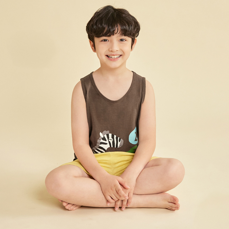 Bộ đồ ba lỗ cotton mịn bé trai U4032