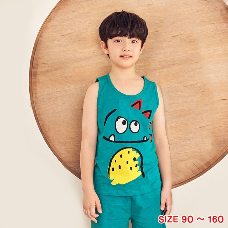 Bộ đồ ba lỗ cotton mịn bé trai U4030