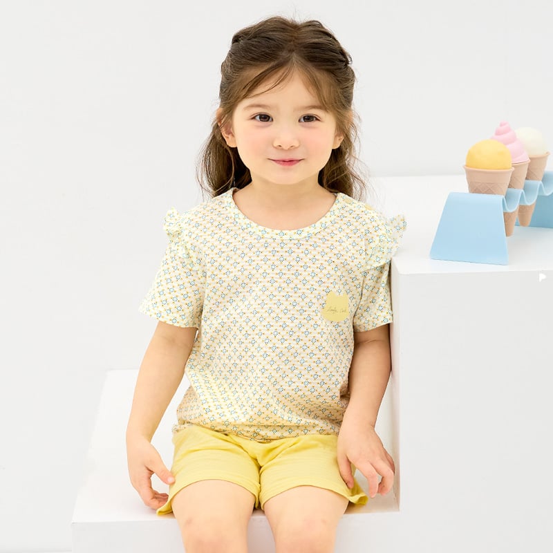 Bộ đồ ngắn cotton giấy bé gái U3205