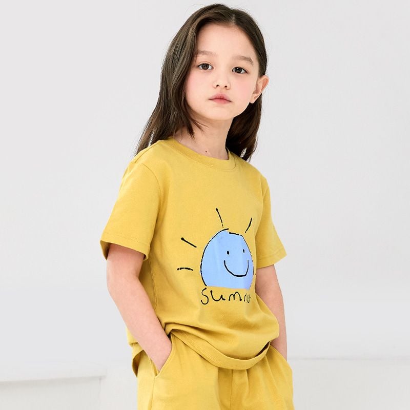 Bộ đồ ngắn cotton mịn bé trai và bé gái U3133