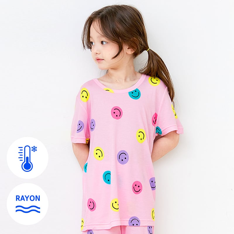 Bộ đồ ngắn Cool Feel mịn mỏng mát và bé gái U3128