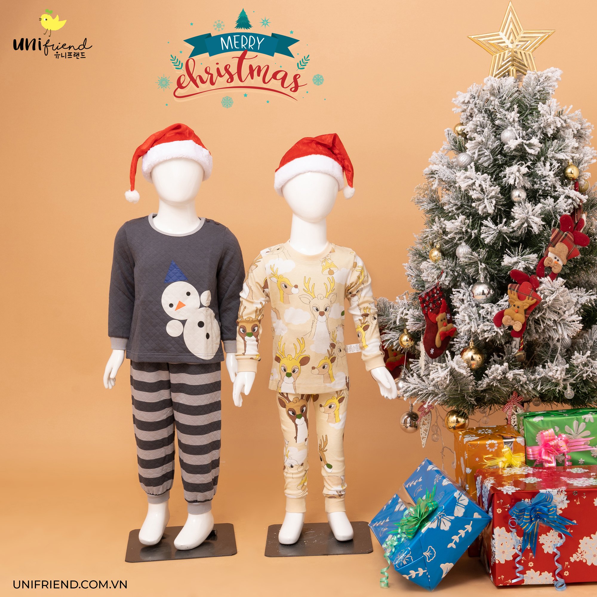 Bộ đồ dài dáng ôm cotton mịn bé gái U1076