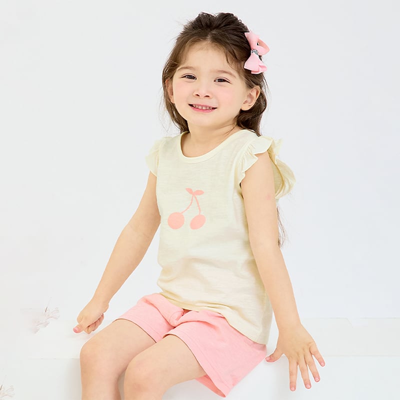 Bộ đồ ba lỗ cotton mịn bé gái U4097