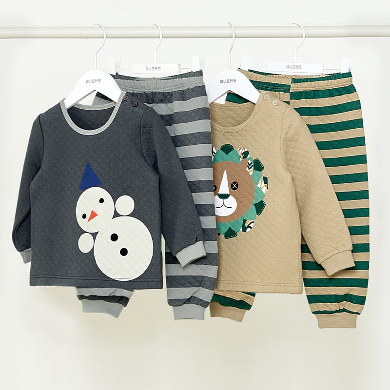 Bộ đồ dài chần bông 3 lớp cho bé trai U1166