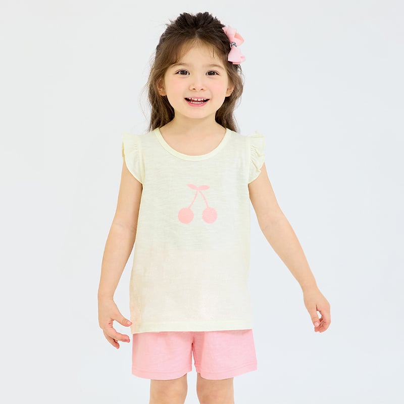 Bộ đồ ba lỗ cotton mịn bé gái U4097