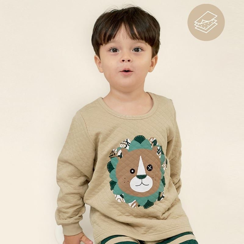 Bộ đồ dài chần bông 3 lớp cho bé trai U1166