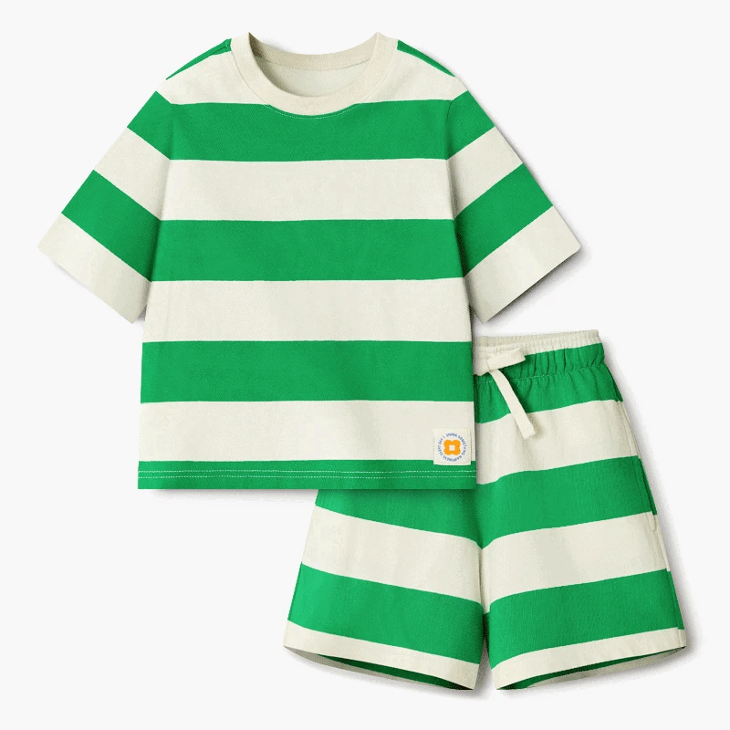 Bộ đồ ngắn cotton mịn bé trai và bé gái U3191