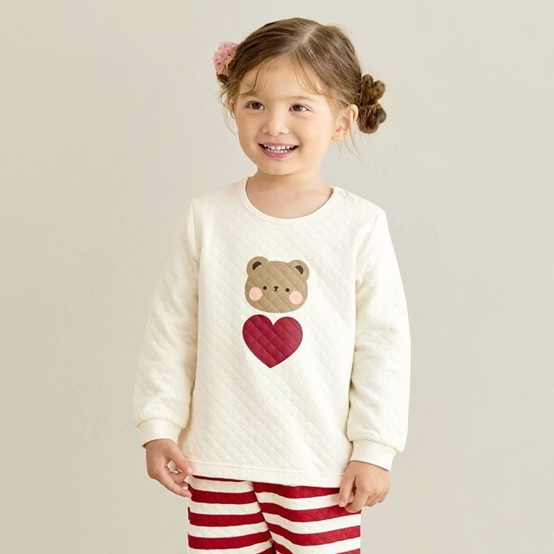 Bộ đồ dài chần bông 3 lớp cho bé trai và bé gái U1232