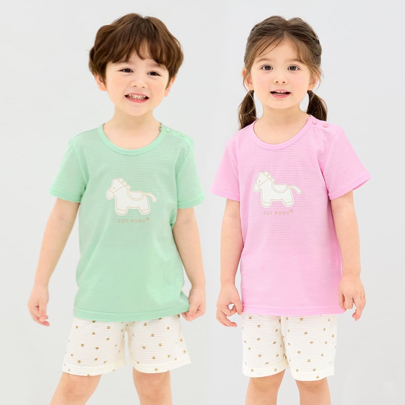 Bộ đồ ngắn cotton giấy bé trai và bé gái U3207