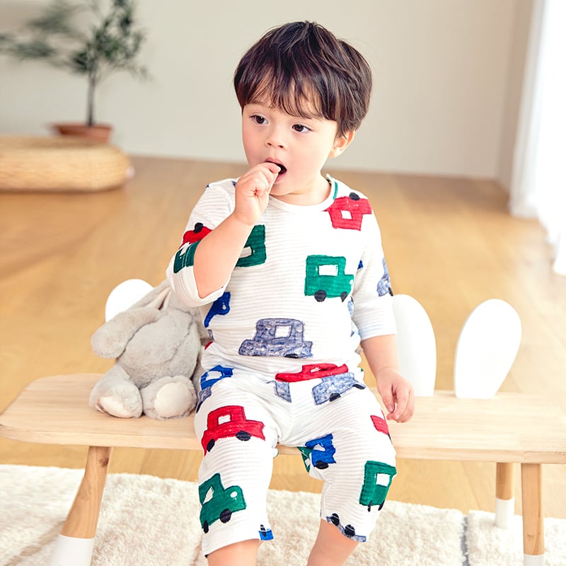 Bộ đồ lửng cotton giấy bé trai U2077