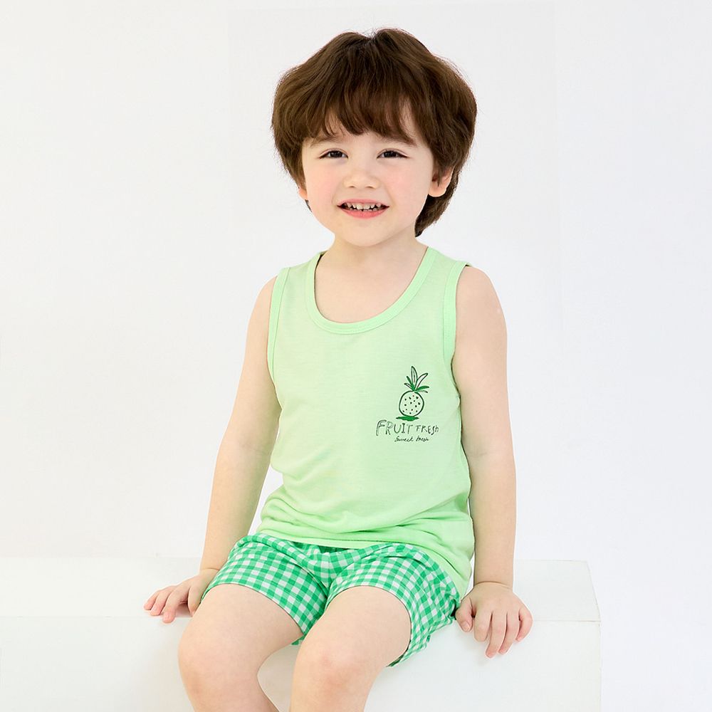 Bộ đồ ba lỗ Cool Feel mịn mỏng mát bé trai và bé gái U4106