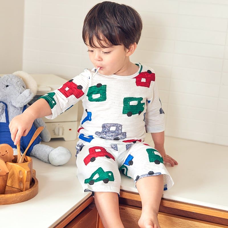 Bộ đồ lửng cotton giấy bé trai U2077