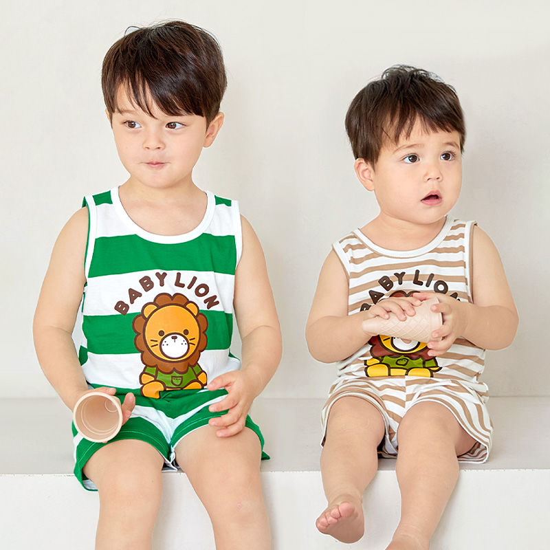 Bộ đồ ba lỗ cotton mịn bé trai U4071