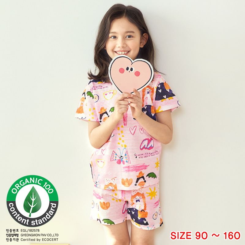 Bộ đồ ngắn cotton giấy bé gái U3015