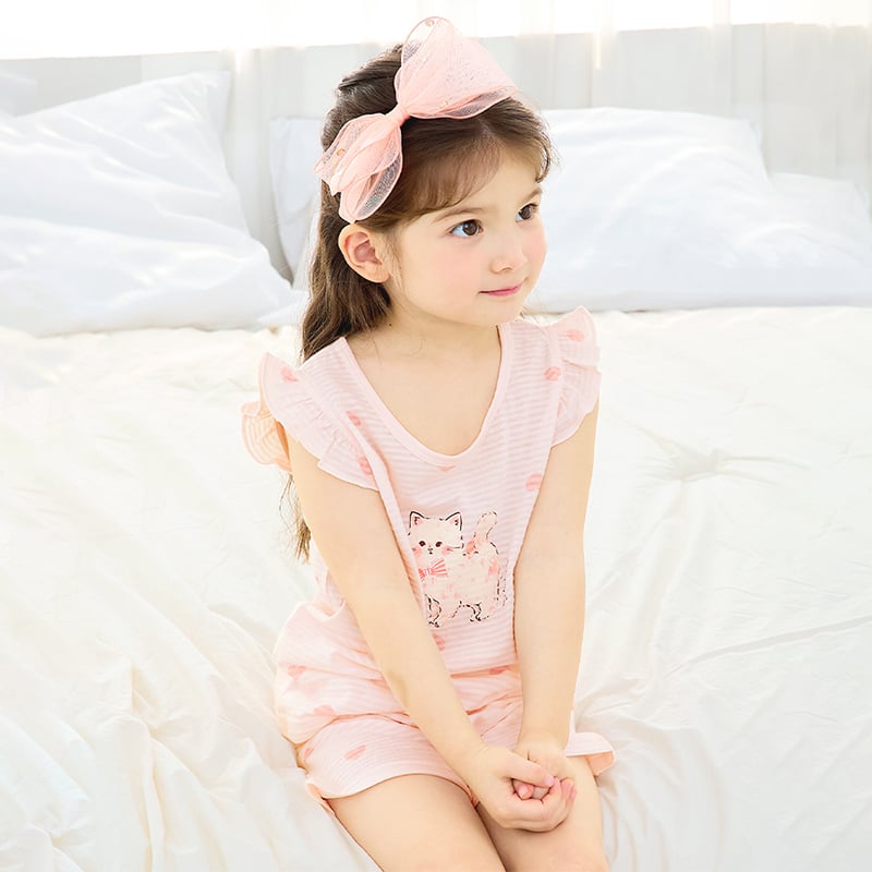Bộ đồ ba lỗ cotton giấy bé gái U4098