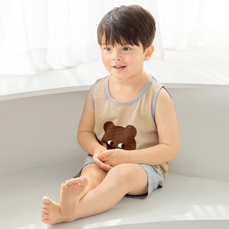 Bộ đồ ba lỗ cotton mịn bé trai và bé gái U4073