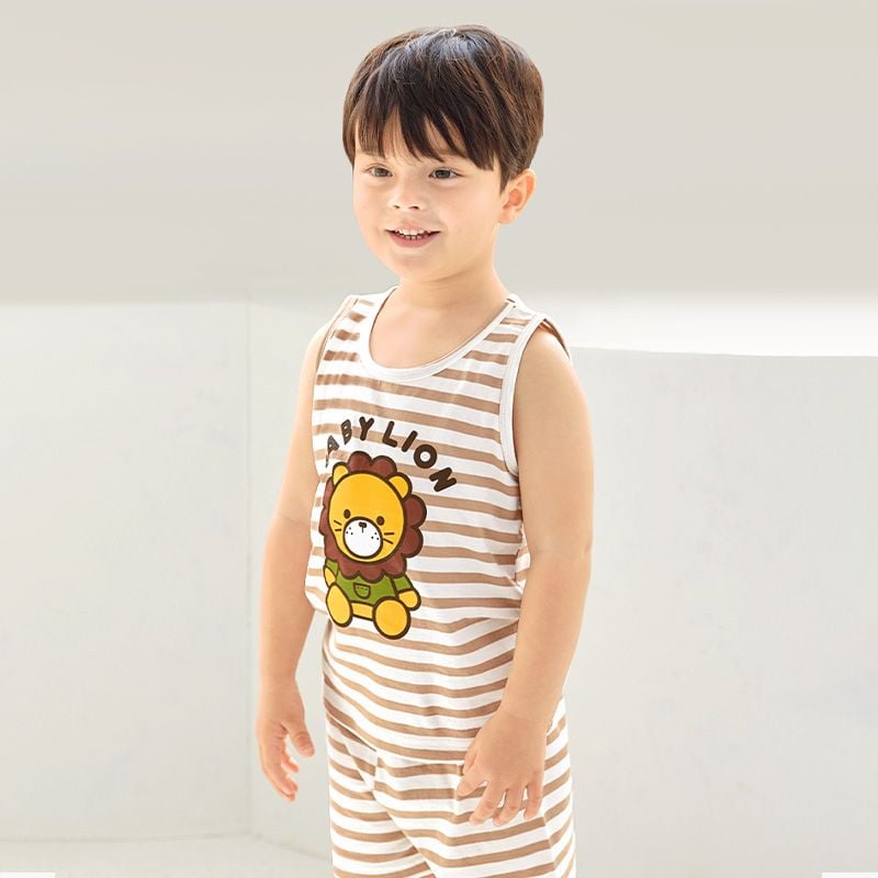 Bộ đồ ba lỗ cotton mịn bé trai U4070