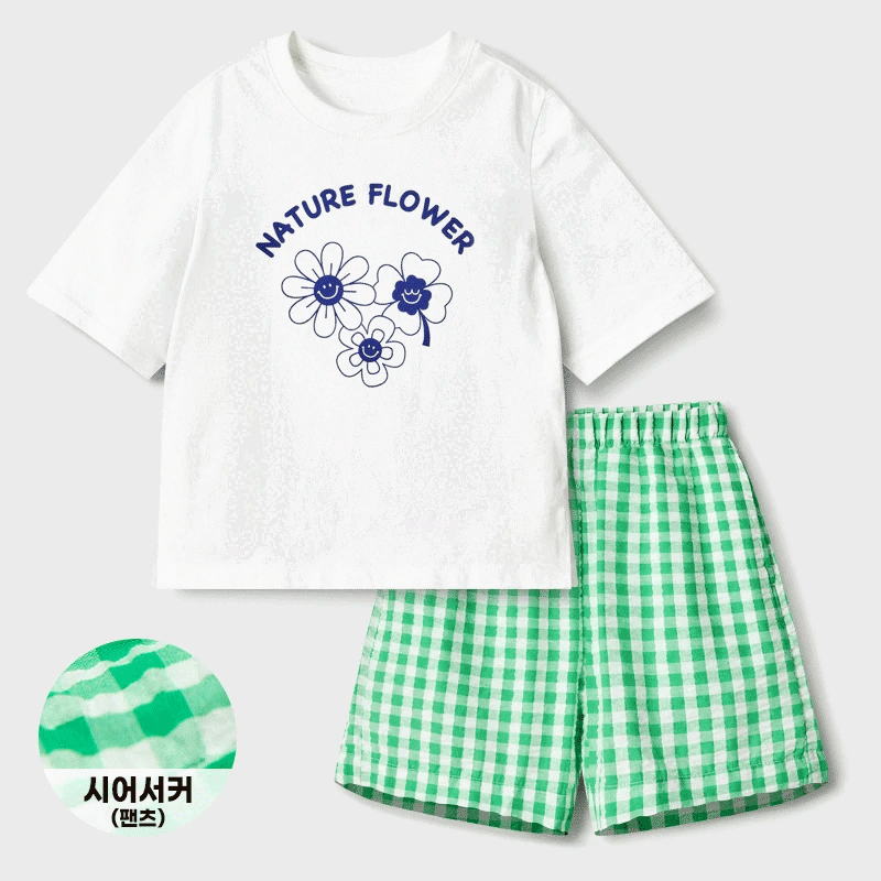 Bộ đồ ngắn cotton mịn bé gái U3214