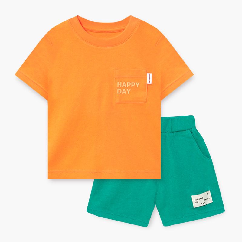 Bộ đồ ngắn cotton mịn bé trai và bé gái U3138