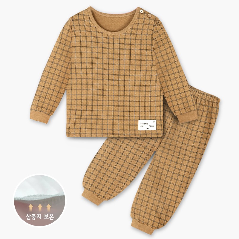 Bộ đồ dài chần bông 3 lớp cho bé trai và bé gái U1164