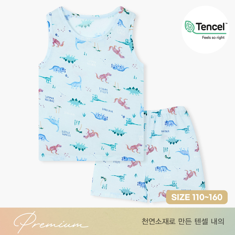 Bộ đồ ba lỗ vải sinh học Tencel cao cấp bé trai U4038