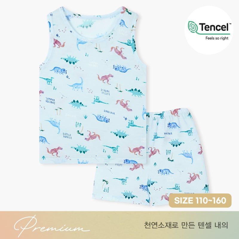 Bộ đồ ba lỗ vải sinh học Tencel cao cấp bé trai U4038