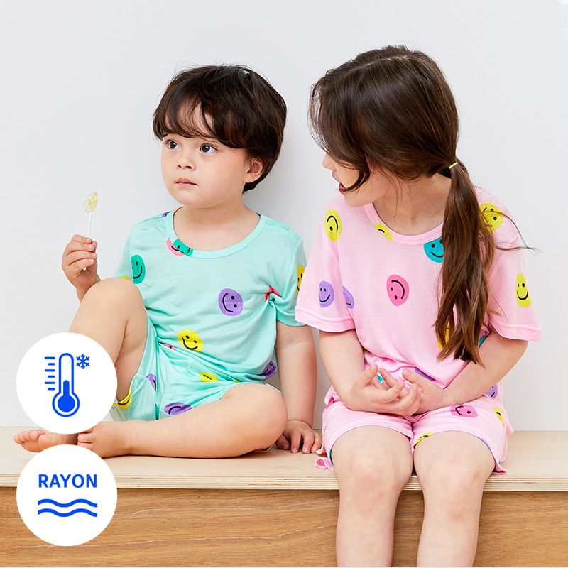 Bộ đồ ngắn Cool Feel mịn mỏng mát và bé gái U3128