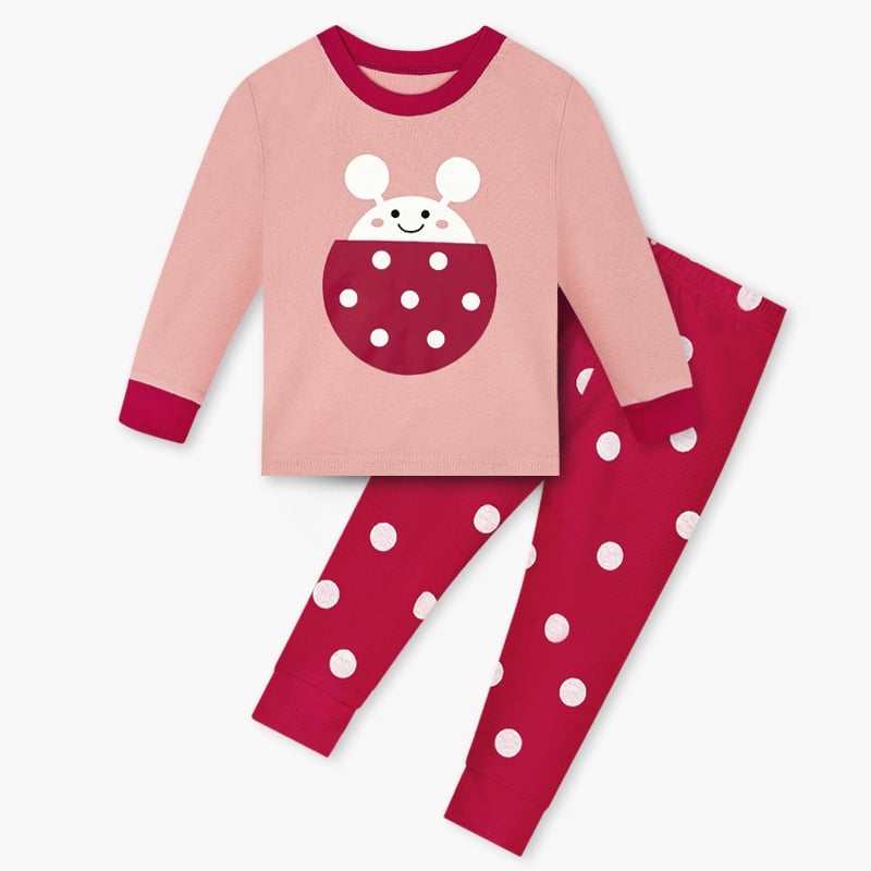 Bộ đồ dài dáng ôm cotton mịn bé gái U1155