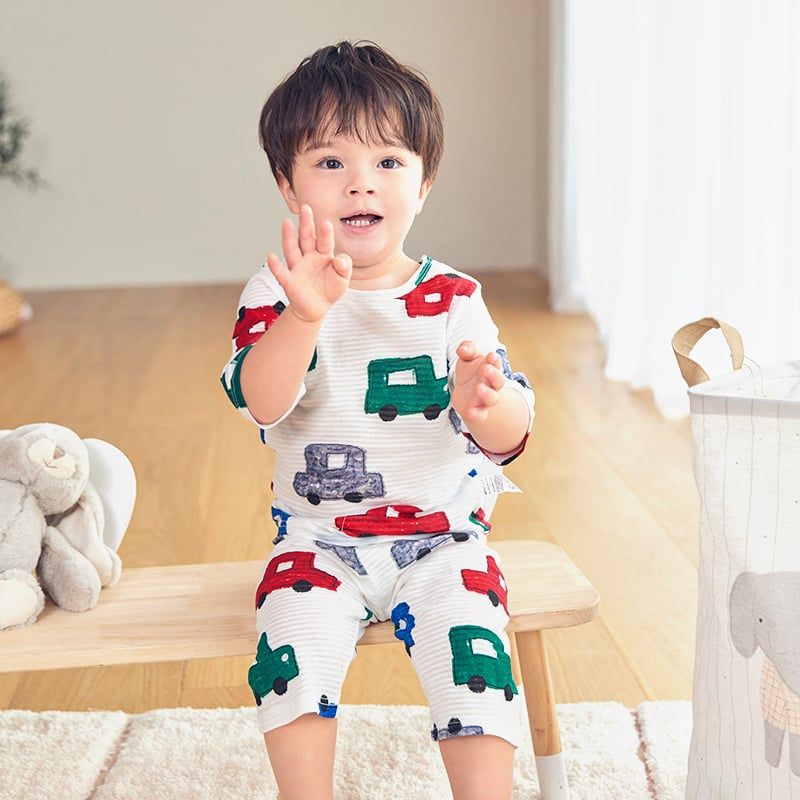 Bộ đồ lửng cotton giấy bé trai U2077