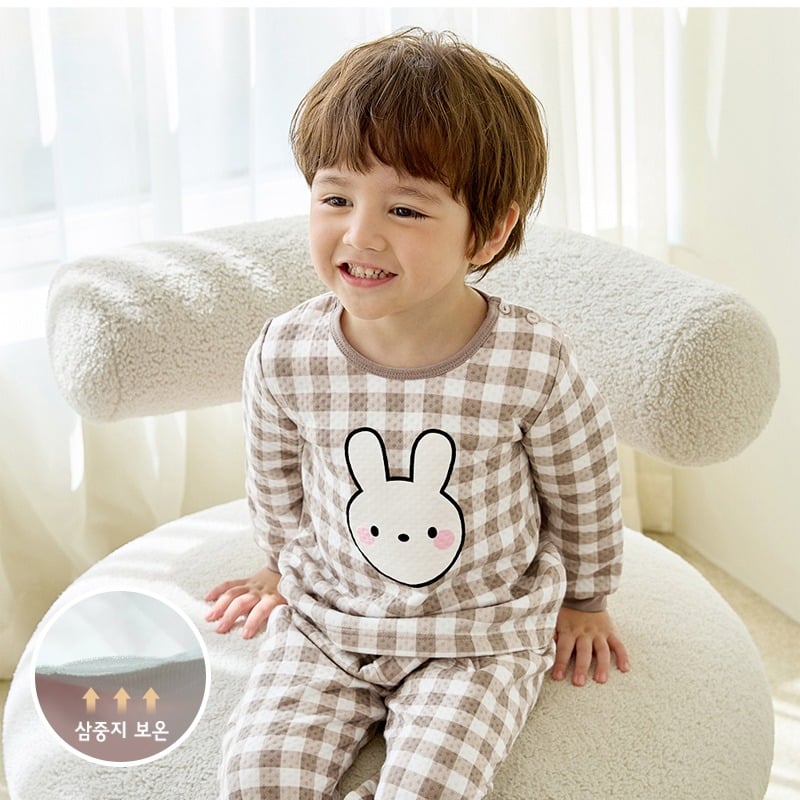 Bộ đồ dài trần bông 3 lớp cho bé trai và bé gái U1231