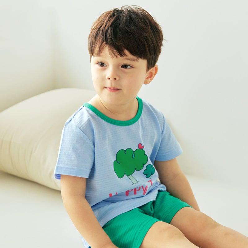 Bộ đồ ngắn cotton giấy bé gái và bé trai U3146