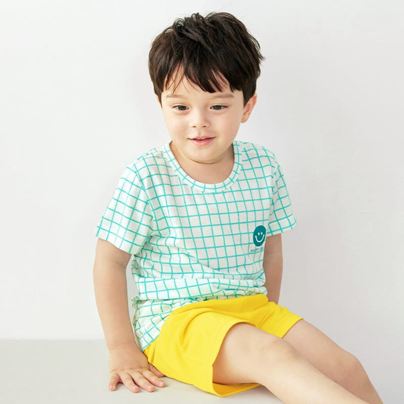 Bộ đồ ngắn Cool Feel mịn mỏng mát bé trai và bé gái U3164