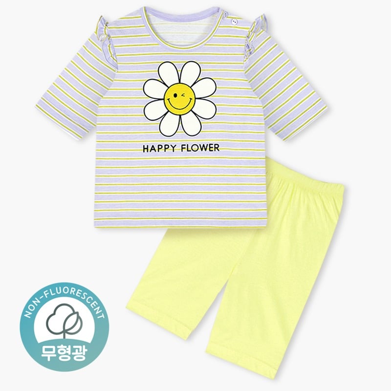Bộ đồ lửng cotton mịn bé gái U2113