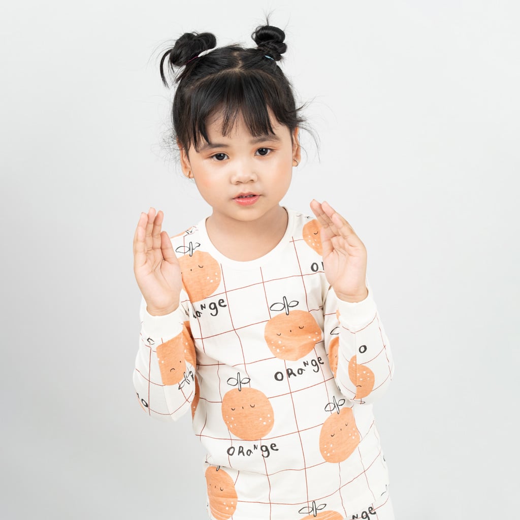 Bộ đồ dài cotton mịn bé gái U1015