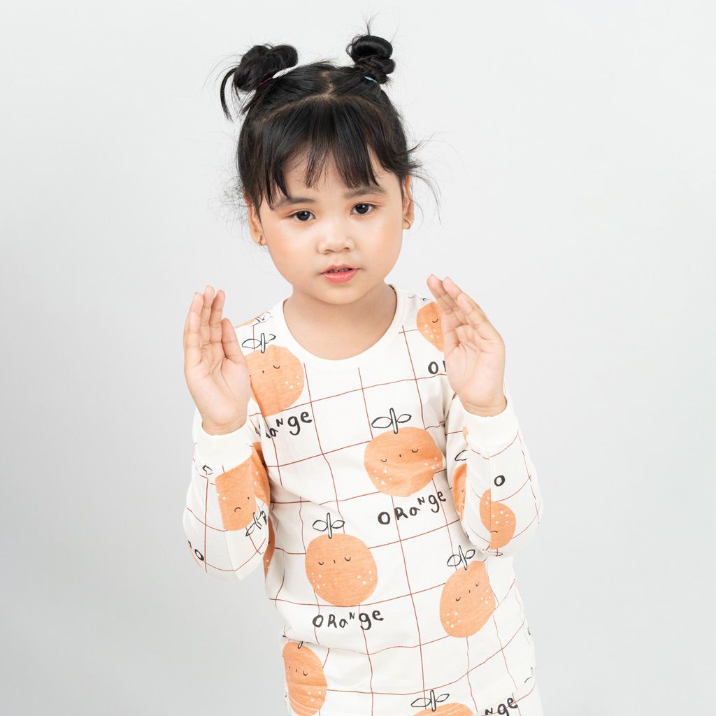 Bộ đồ dài cotton mịn bé gái U1015