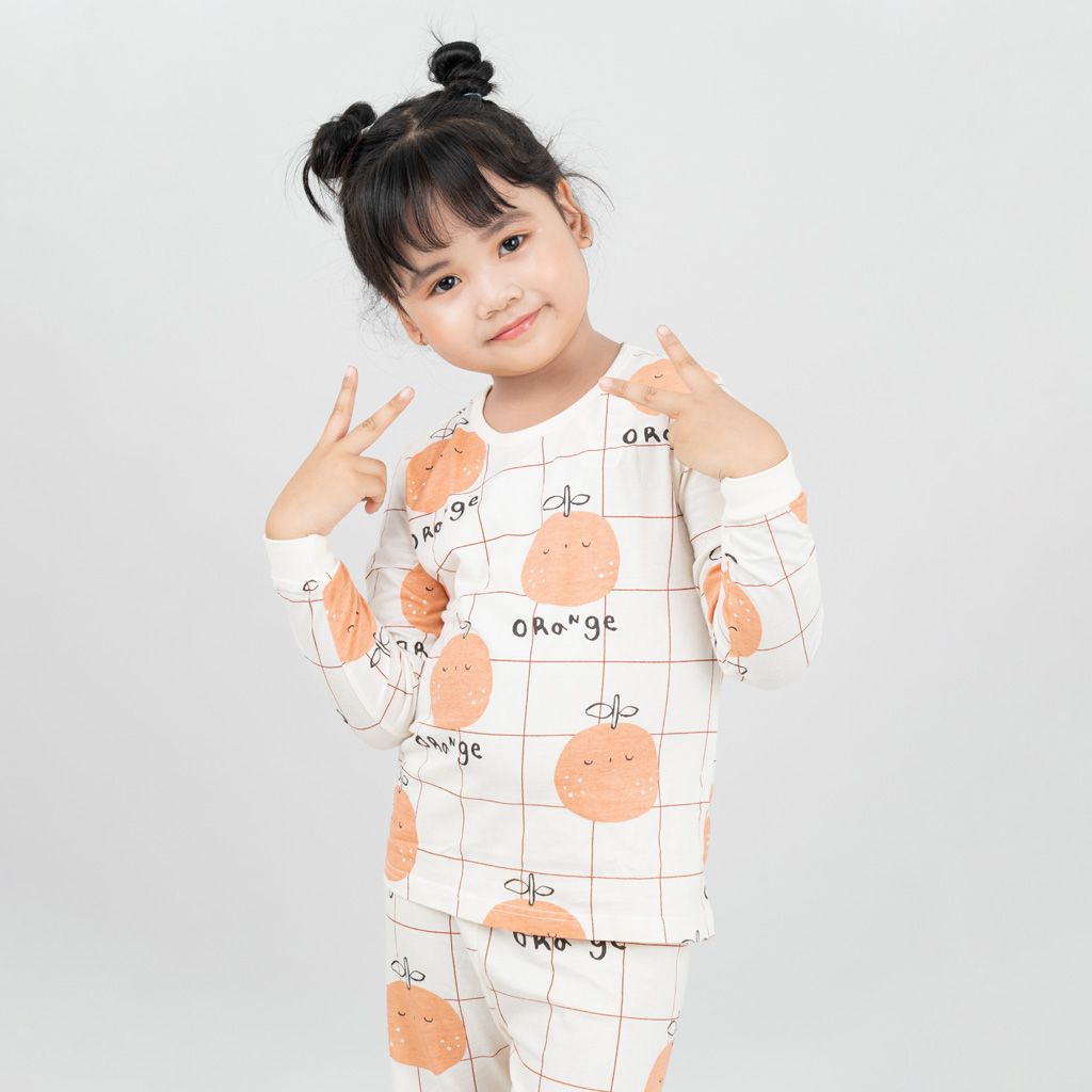 Bộ đồ dài cotton mịn bé gái U1015