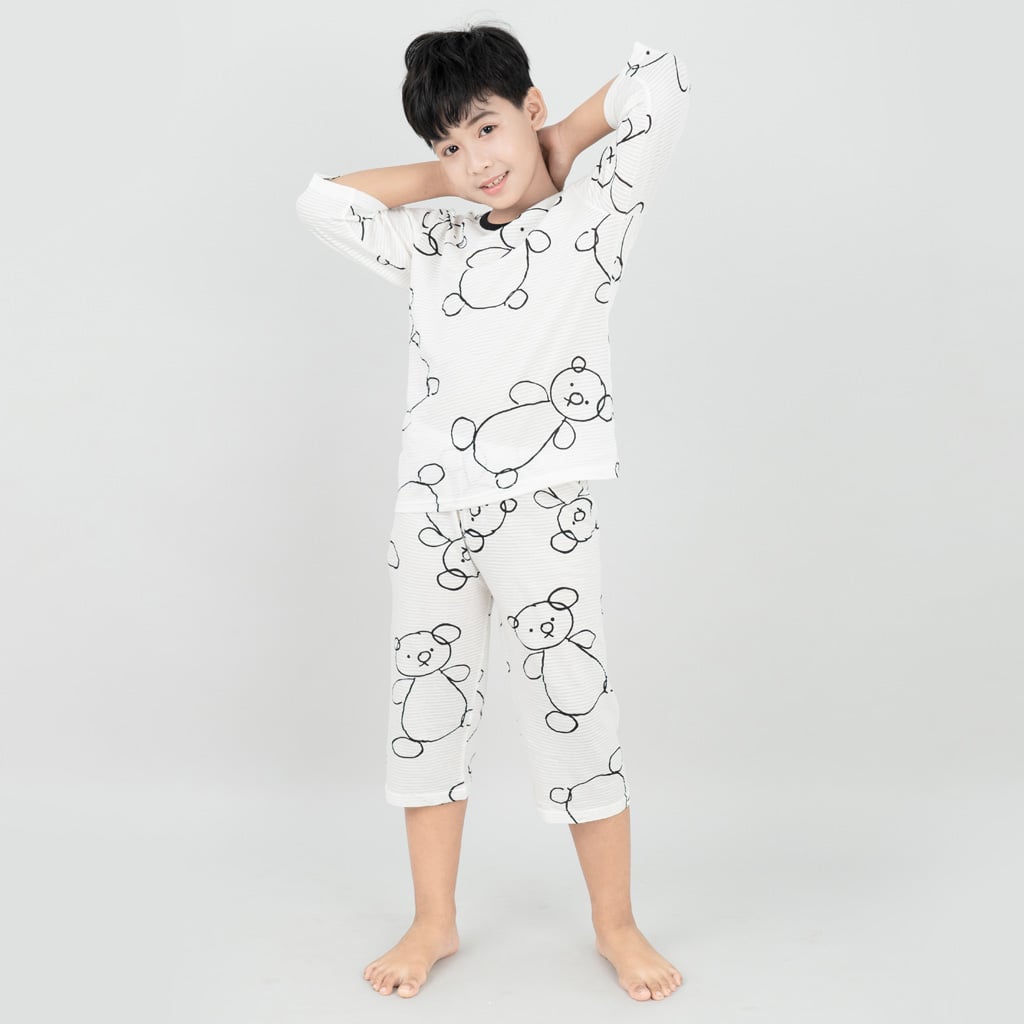 Bộ đồ lửng cotton giấy bé trai và bé gái U2078