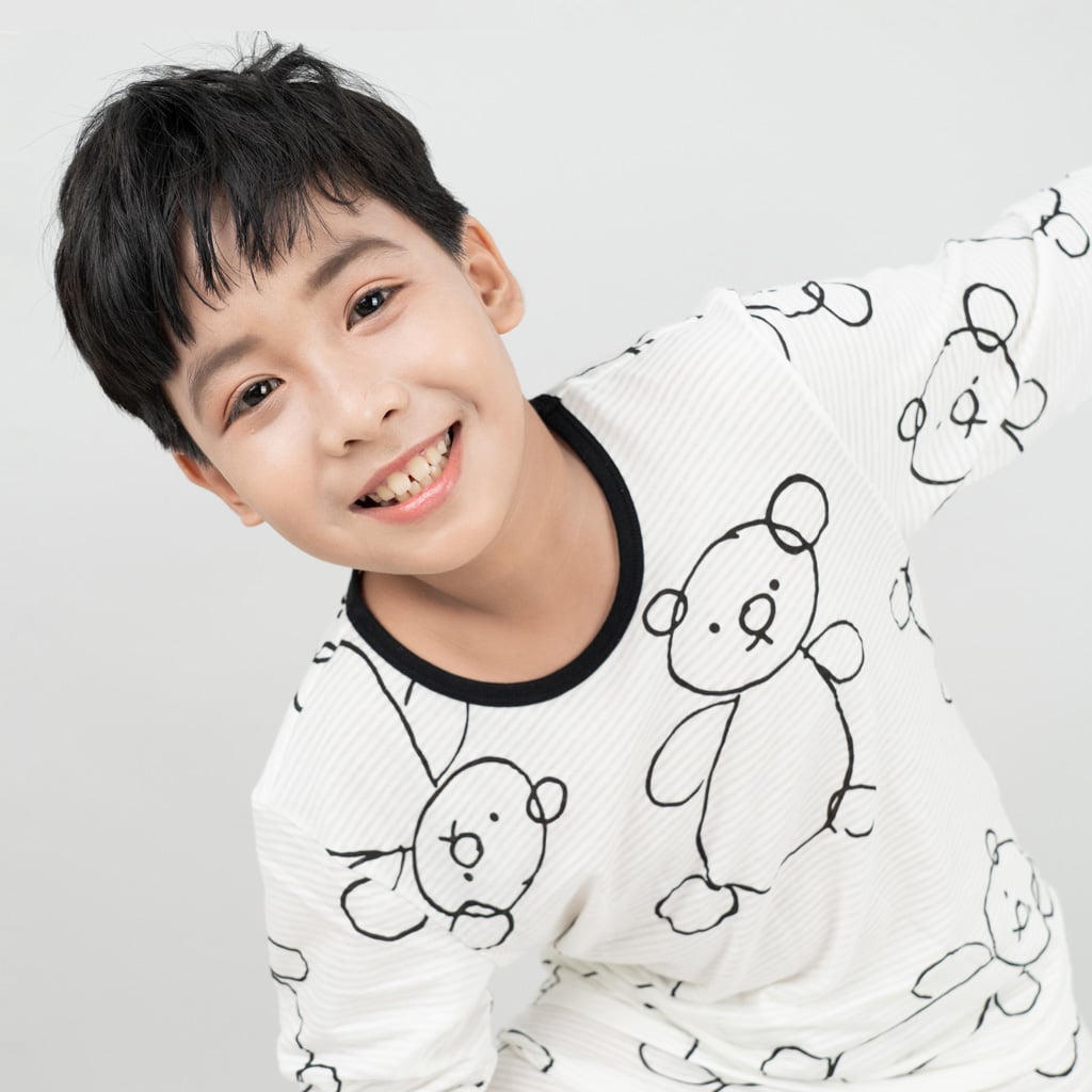 Bộ đồ lửng cotton giấy bé trai và bé gái U2078