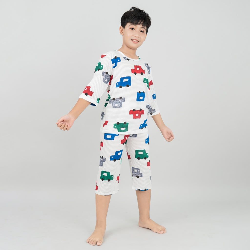 Bộ đồ lửng cotton giấy bé trai U2077